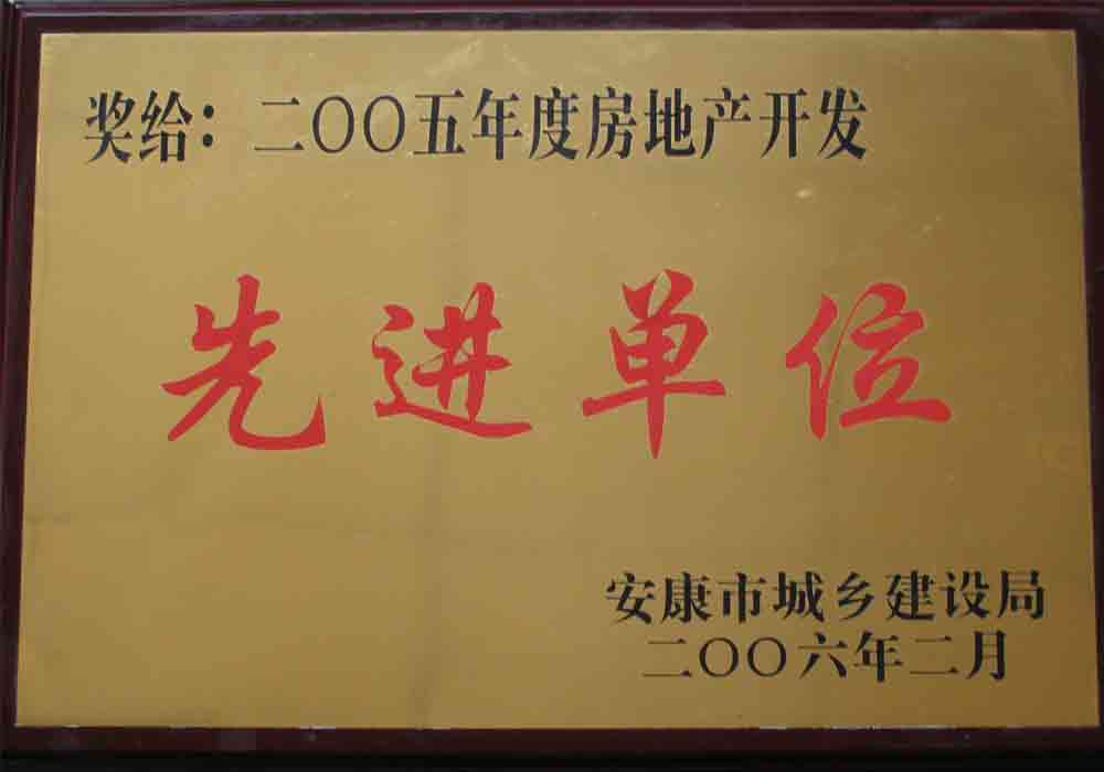 2005年度房地產(chǎn)開(kāi)發(fā)先進(jìn)單位